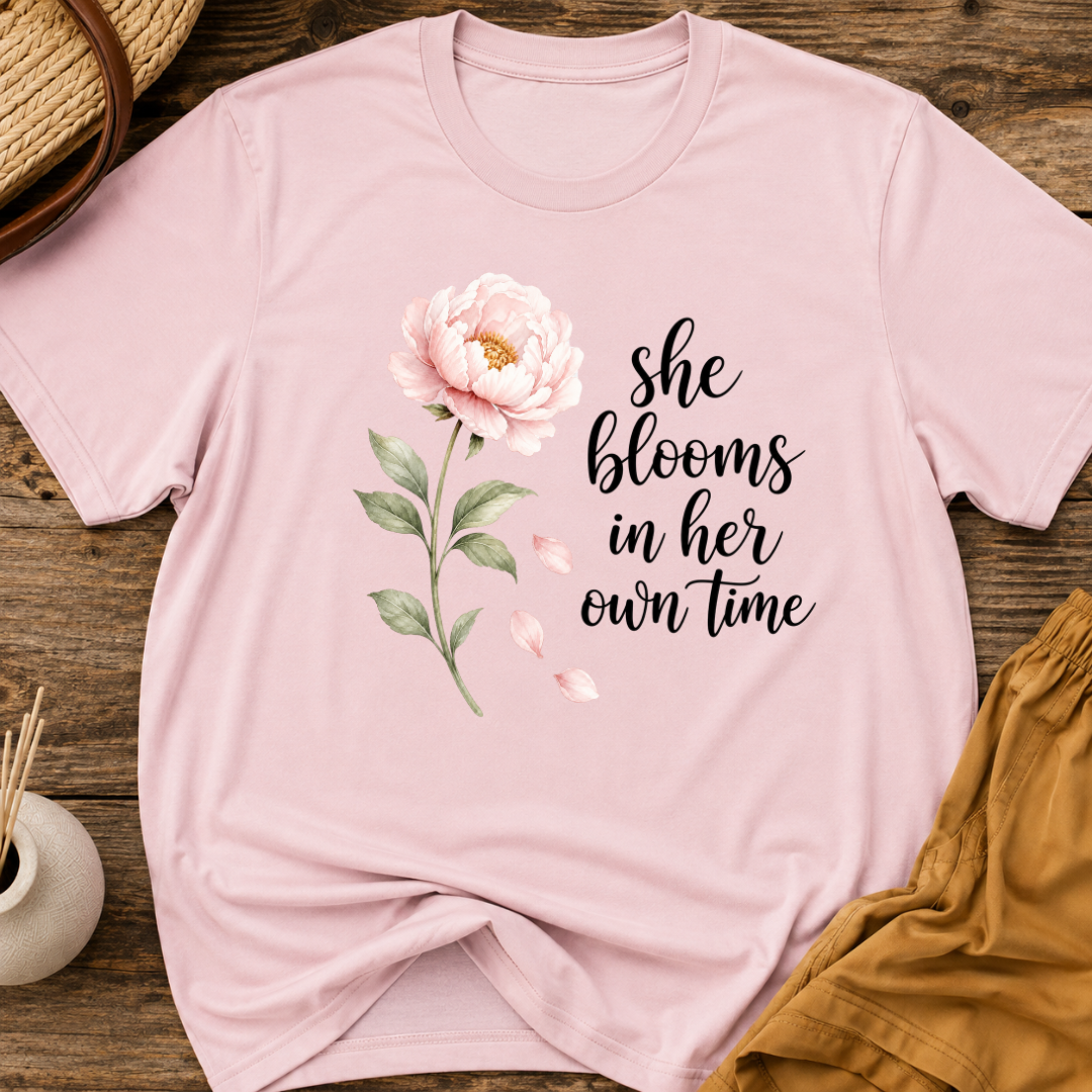 She blooms in her own time