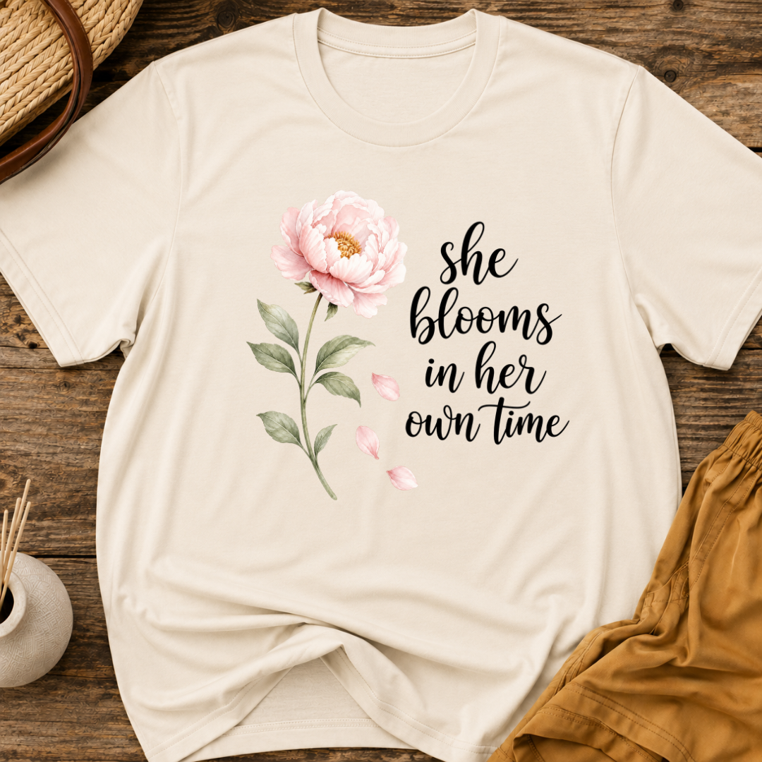 She blooms in her own time