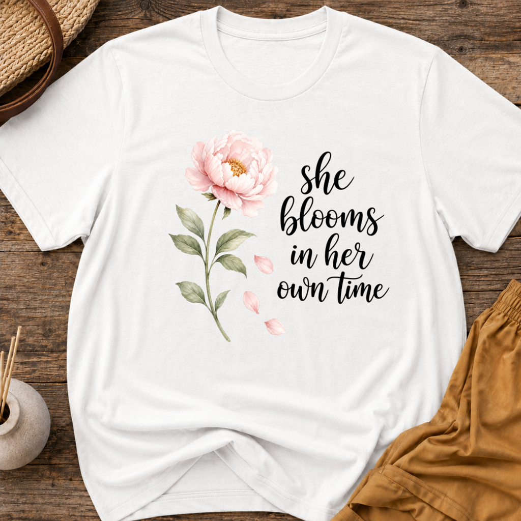 She blooms in her own time