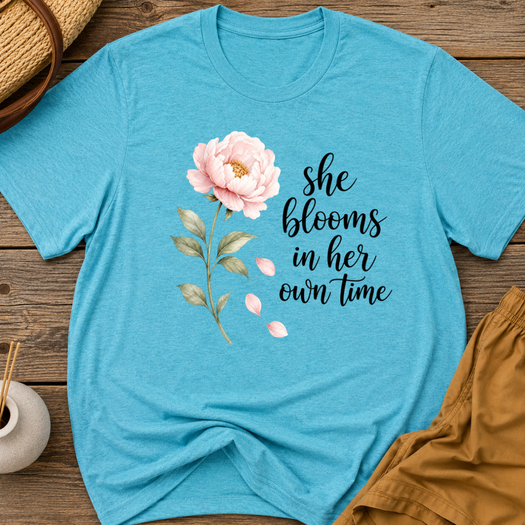She blooms in her own time