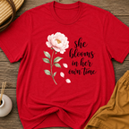 She blooms in her own time